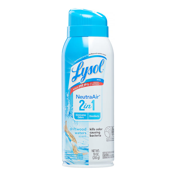 Lysol Neutra Air 2 in 1 Disinfectant Spray Driftwood Waters Scent 10 oz