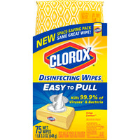 Clorox Disinfecting Wipes, Crisp Lemon - 1 Soft Handi Pack - 75 Wipes