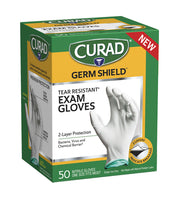 Curad Germ Shield Tear Resistant Exam Gloves 50 ct