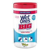 **Wet Ones Big Ones Antibacterial Hand Wipes Canister Fresh 65 ct
