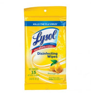 Lysol Disinfecting Wipes Packet - Lemon Scent 15 ct